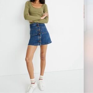 NWT Madewell denim Mini Skirt
